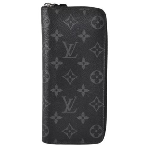 Pre-owned Canvas wallets Louis Vuitton Vintage , Black , Heren