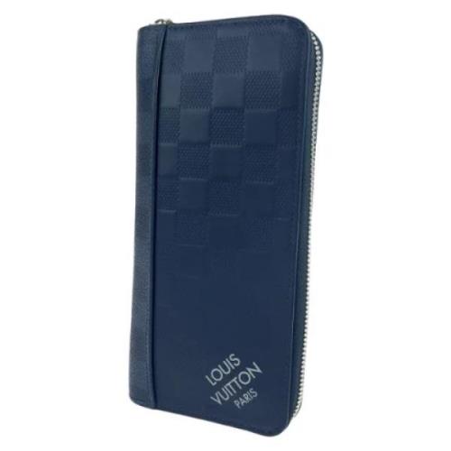 Pre-owned Canvas wallets Louis Vuitton Vintage , Blue , Dames