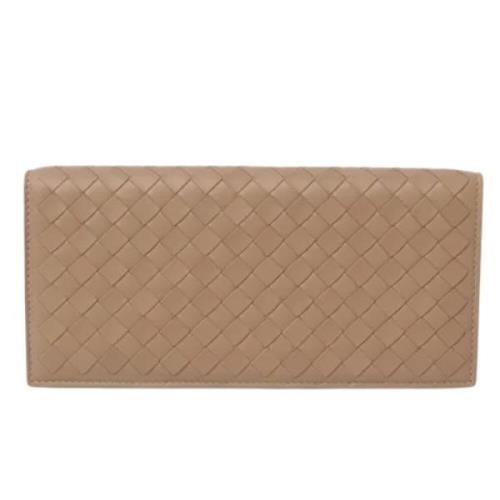 Pre-owned Leather wallets Bottega Veneta Vintage , Beige , Heren