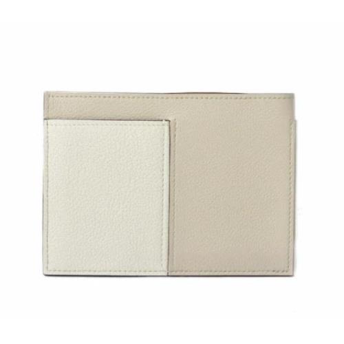 Pre-owned Leather wallets Hermès Vintage , White , Dames