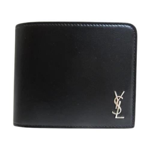 Pre-owned Leather wallets Yves Saint Laurent Vintage , Black , Dames