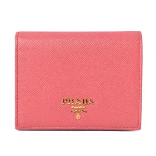 Pre-owned Leather wallets Prada Vintage , Pink , Dames