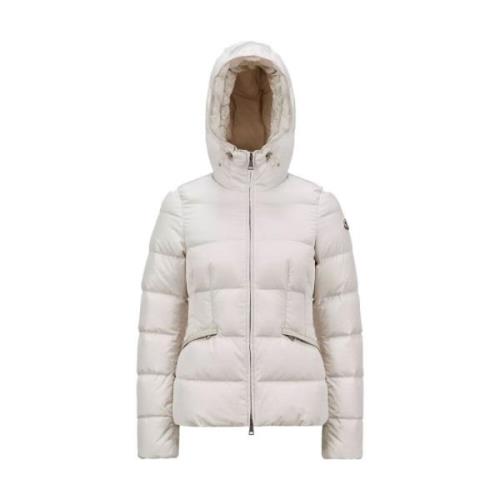 Sportieve en elegante korte donsjas Moncler , White , Dames