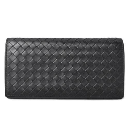 Pre-owned Leather wallets Bottega Veneta Vintage , Black , Heren