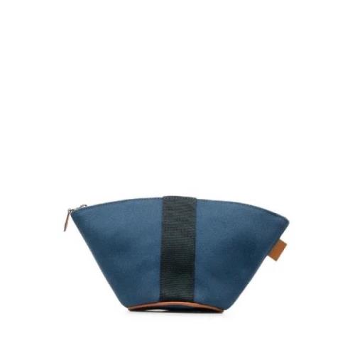 Pre-owned Canvas handbags Hermès Vintage , Blue , Dames