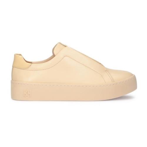 Leren sneakers op een rechte zool Kazar , Beige , Dames