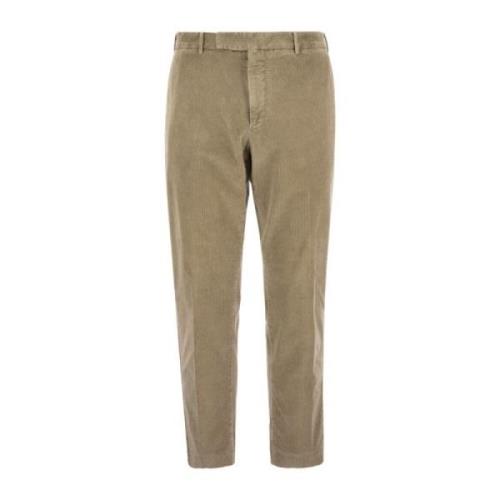 Cropped Trousers PT Torino , Beige , Heren