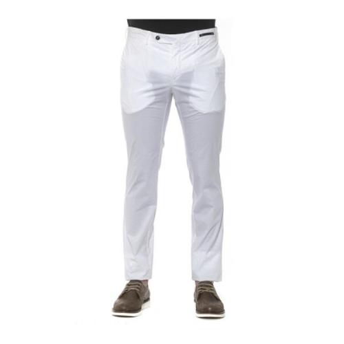 Super Slim Herenbroek - Knoop- en Ritssluiting PT Torino , White , Her...