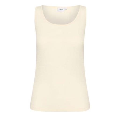 Wollen Tank Top IJs Saint Tropez , Beige , Dames