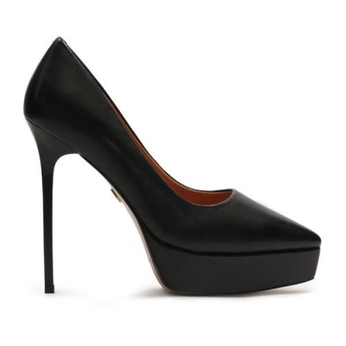 Platform pumps met een puntige neus Kazar , Black , Dames