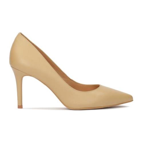 Minimalistische leren pumps Kazar , Brown , Dames