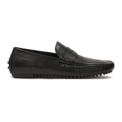 Zwarte heren mocassins op een comfortabele zool Kazar , Black , Heren