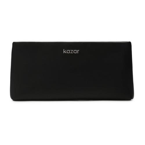 Minimalistische zwarte clutch handtas Kazar , Black , Dames