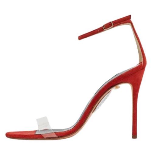 Pre-owned Suede sandals Carolina Herrera Pre-owned , Red , Dames