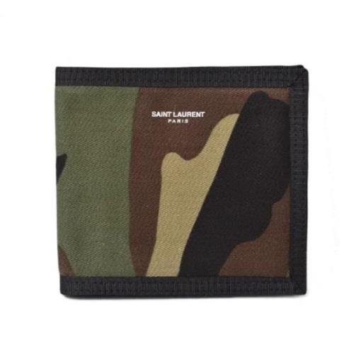 Pre-owned Canvas wallets Yves Saint Laurent Vintage , Green , Dames