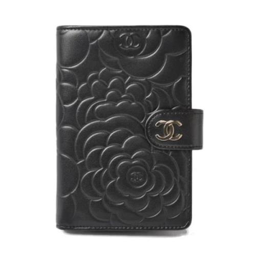 Pre-owned Leather wallets Chanel Vintage , Black , Dames