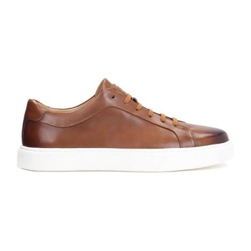 Bruine sneakers voor heren op een beige zool Kazar , Brown , Heren