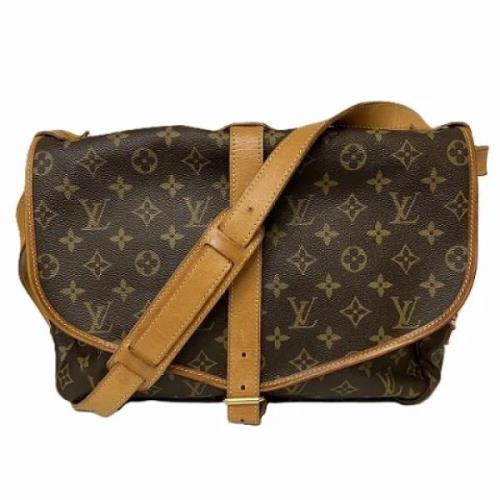 Pre-owned Canvas louis-vuitton-bags Louis Vuitton Vintage , Brown , Da...