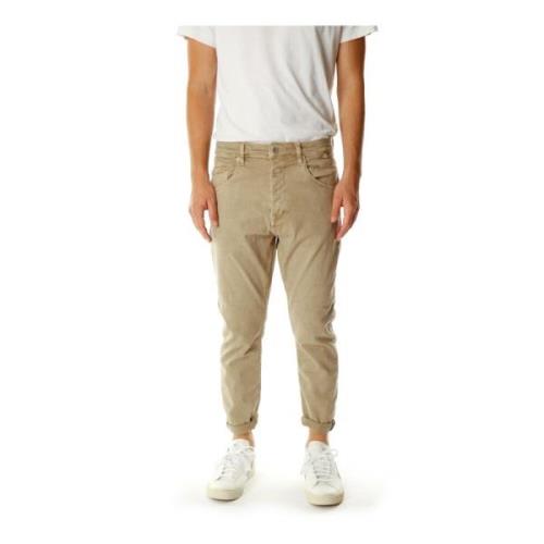 Tapered Fit Mid Waist Jeans Gabba , Beige , Heren