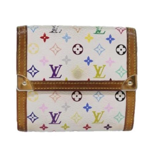 Pre-owned Canvas wallets Louis Vuitton Vintage , White , Dames