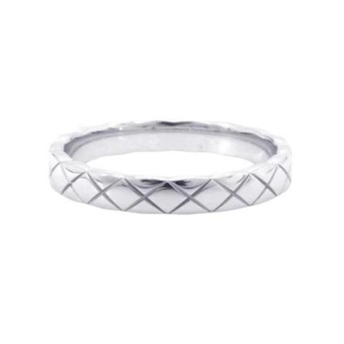 Pre-owned White Gold rings Chanel Vintage , Gray , Dames