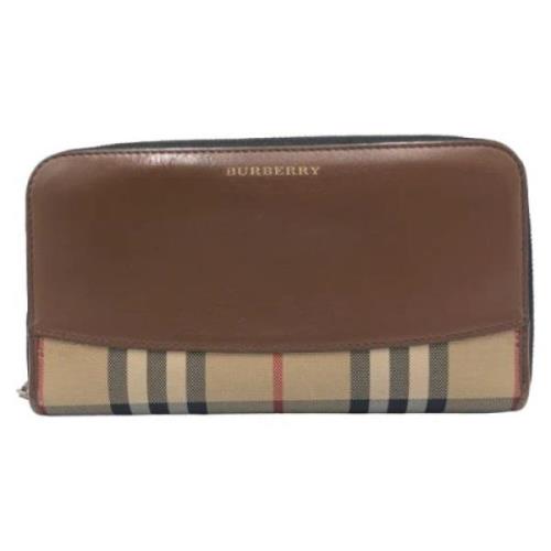 Pre-owned Canvas wallets Burberry Vintage , Brown , Dames