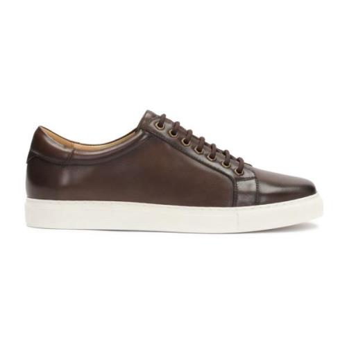 Bruine leren sneakers Kazar , Brown , Heren