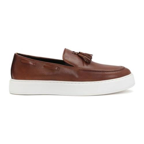 Heren instap casual leren schoenen Kazar , Brown , Heren