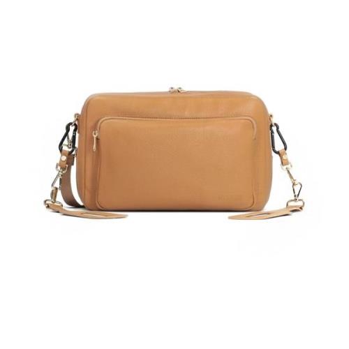 Lichtbruine Leren Mommy Tas met Kinderwagen Snaps Kazar , Brown , Dame...