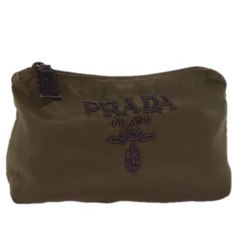 Pre-owned Nylon pouches Prada Vintage , Brown , Dames