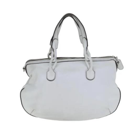 Pre-owned Leather handbags Loewe Pre-owned , White , Dames