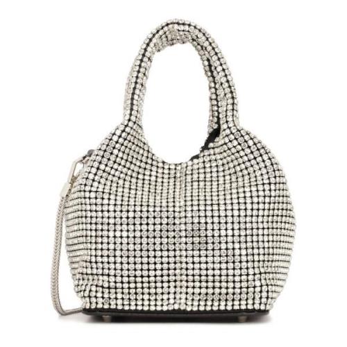 Kleine glanzende handtas met zirkonen Kazar , Gray , Dames