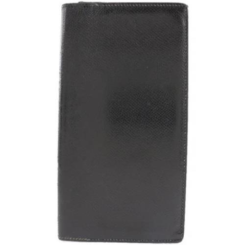 Pre-owned Leather wallets Hermès Vintage , Black , Dames