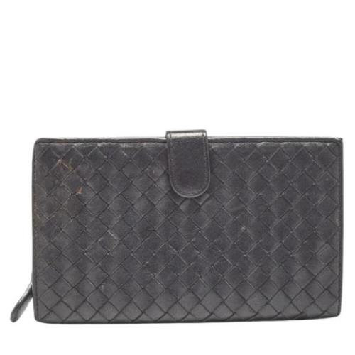 Pre-owned Leather wallets Bottega Veneta Vintage , Black , Dames