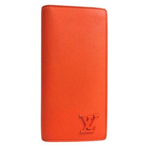 Pre-owned Canvas wallets Louis Vuitton Vintage , Orange , Heren