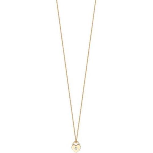 Dames Ketting Hart Fave Goud Wit Zirkonia 45 cm Esnl01171242 Esprit , ...