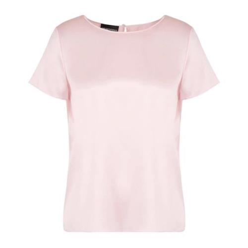 Zijden Satijnen Roze Top Emporio Armani , Pink , Dames