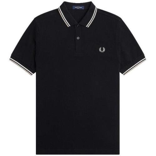 Slim Fit Twin Tipped Polo Fred Perry , Black , Heren