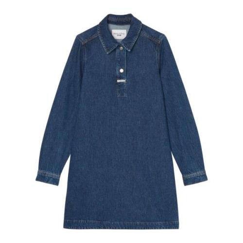 Korte denimjurk uitlopend Marc O'Polo , Blue , Dames