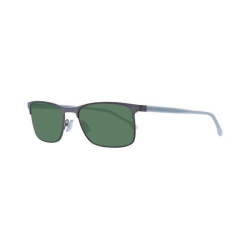 Groene Rechthoekige Zonnebril UV Bescherming Hugo Boss , Gray , Heren