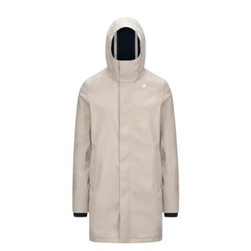 Bonded Parka Beige K-Way , Beige , Heren