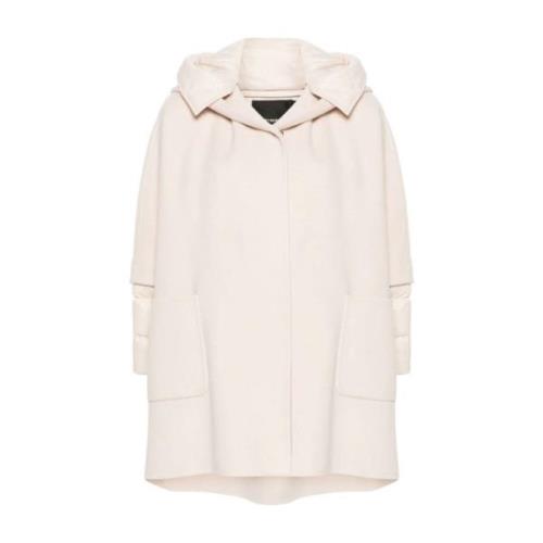 Stijlvolle wollen parka jas Pinko , Beige , Dames