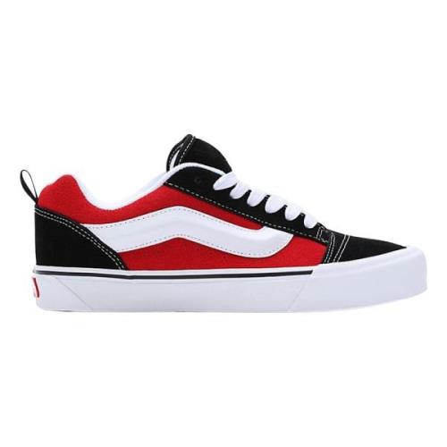 Rode Echte Witte en Zwarte Lage Sneakers Vans , Red , Heren