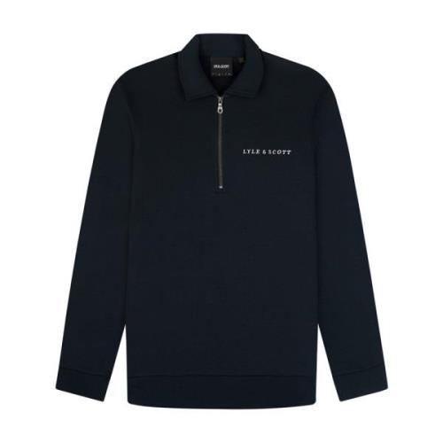 Geborduurde Sweatshirt met Kraag Lyle & Scott , Blue , Heren