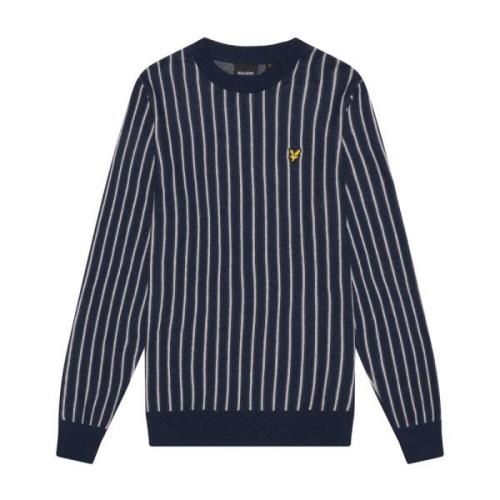 Gestreepte Crew Neck Trui Lyle & Scott , Blue , Heren