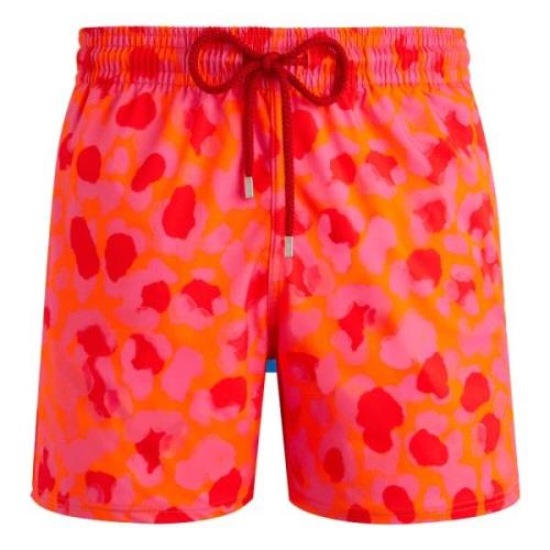 Luipaardprint Zwemshorts Vilebrequin , Orange , Heren