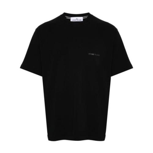 Casual T-Shirt V0029 Stone Island , Black , Heren