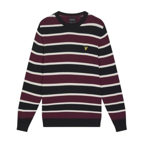 Gestreepte Crew Neck Trui Lyle & Scott , Brown , Heren