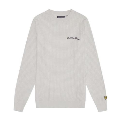 Grid Crew Neck Pullover Lyle & Scott , Gray , Heren