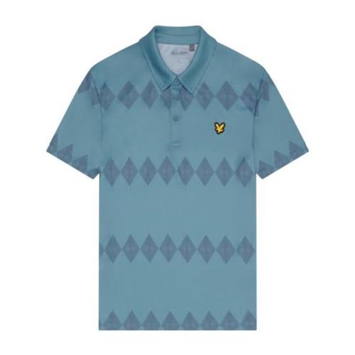 Argyle Polo Shirt Lyle & Scott , Blue , Heren